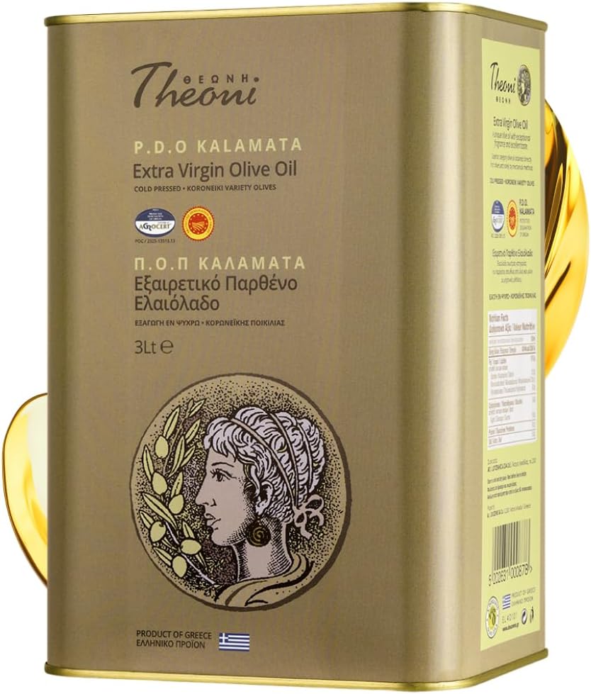 Theoni Kalamata PDO Extra Virgin Olive Oil (3 Liter TIN)