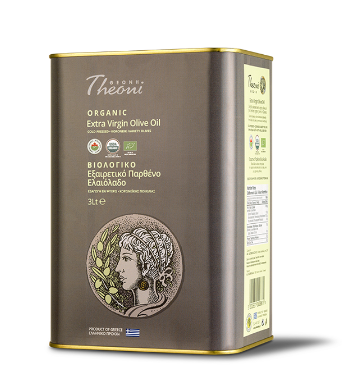 Theoni Extra Virgin Organic Olive Oil (500ml Glass)